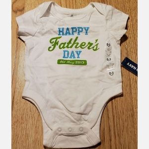 Old Navy Boys Bodysuit Size: 0-3 Months Happy Fathers Day